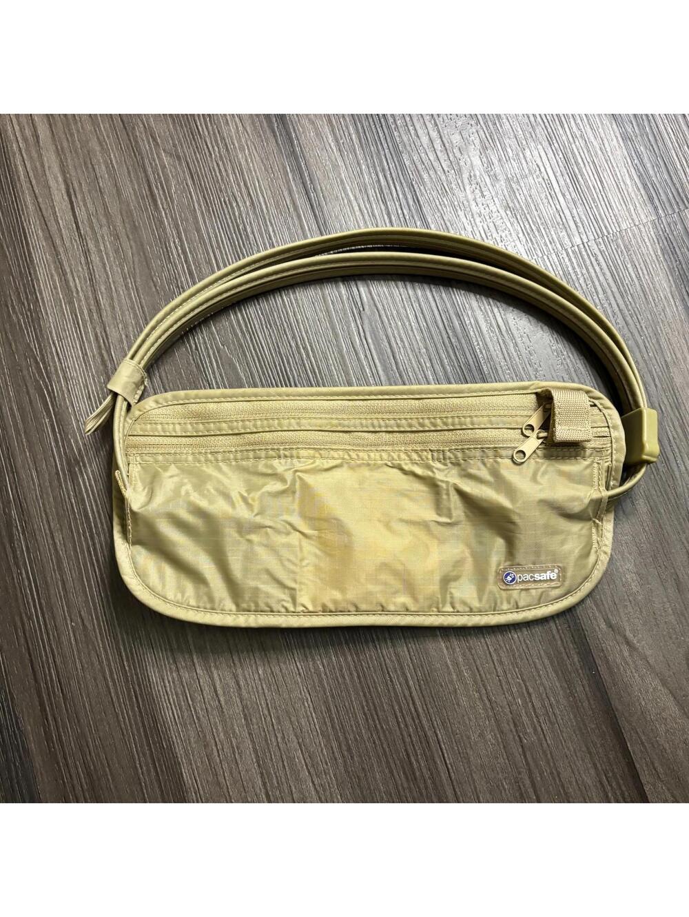 PacSafe PE100 Belt Bag Travel Waist Wallet Pouch Fanny Pack Tan